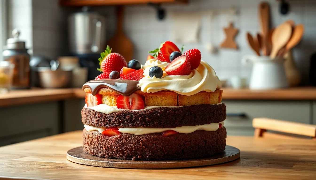 Easy Neapolitan Cake Recipe: 3-Layer Vanilla, Chocolate & Strawberry Delight 10 Easy Neapolitan Cake Recipe: 3-Layer Vanilla, Chocolate & Strawberry Delight 9