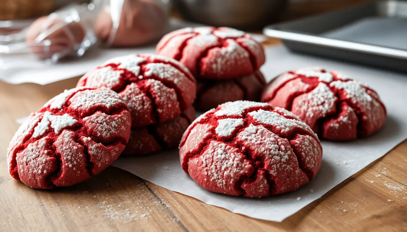Perfect Red Velvet Crinkle Cookies Recipe - Soft, Chewy & Irresistible 10 Perfect Red Velvet Crinkle Cookies Recipe - Soft, Chewy & Irresistible 9