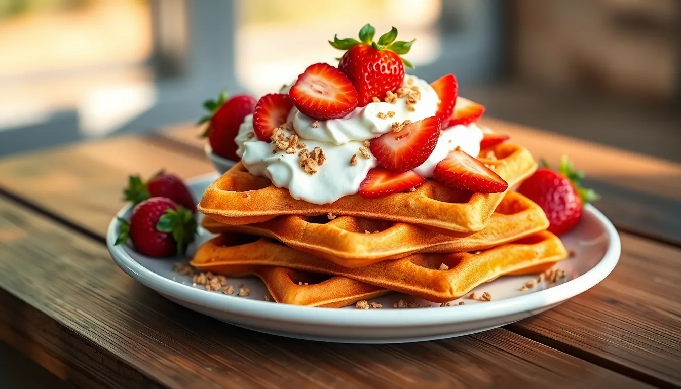 Perfect Strawberry Waffles Recipe: Fluffy, Fresh & Ready in 20 Minutes 10 Perfect Strawberry Waffles Recipe: Fluffy, Fresh & Ready in 20 Minutes 9