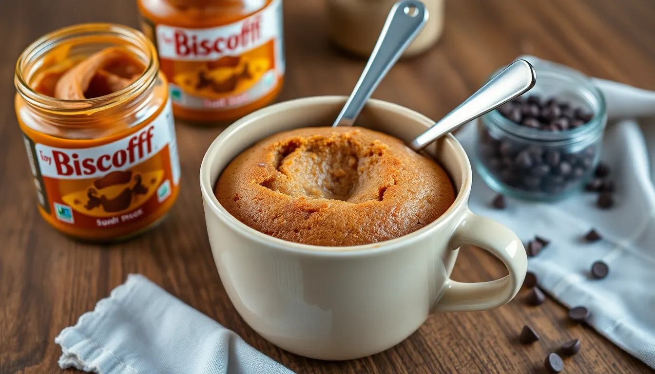 Easy 2-Minute Biscoff Mug Cake Recipe (Single Serving Dessert!) 11