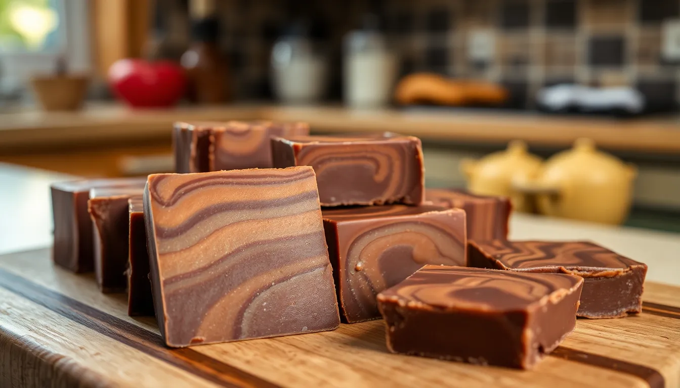 Easy Chocolate Caramel Fudge Recipe: Perfect 3-Layer Homemade Holiday Treat 12 Easy Chocolate Caramel Fudge Recipe: Perfect 3-Layer Homemade Holiday Treat 11