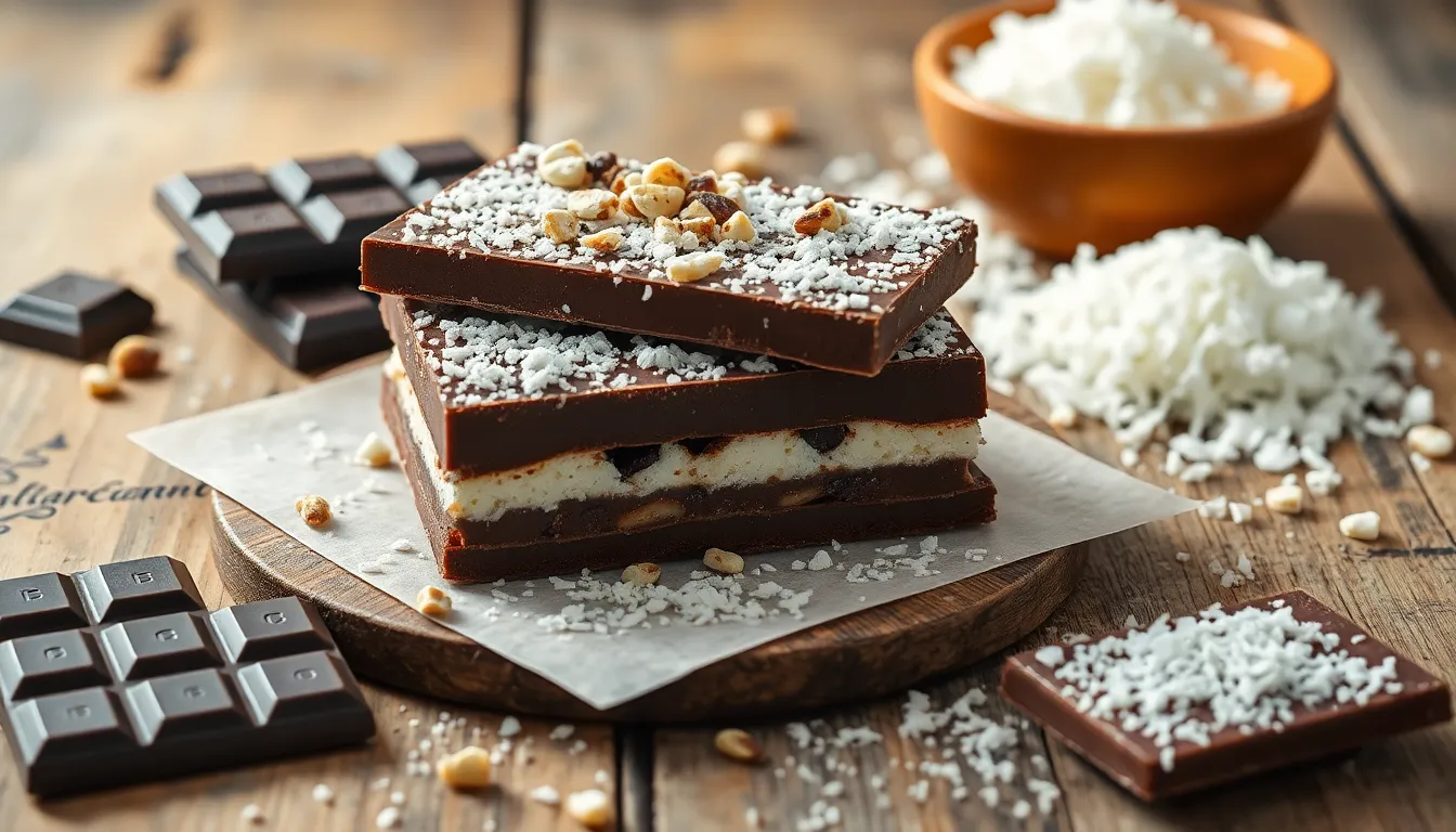 Easy No-Bake Chocolate Coconut Slice Recipe (Ready in 20 Minutes!) 12 Easy No-Bake Chocolate Coconut Slice Recipe (Ready in 20 Minutes!) 11