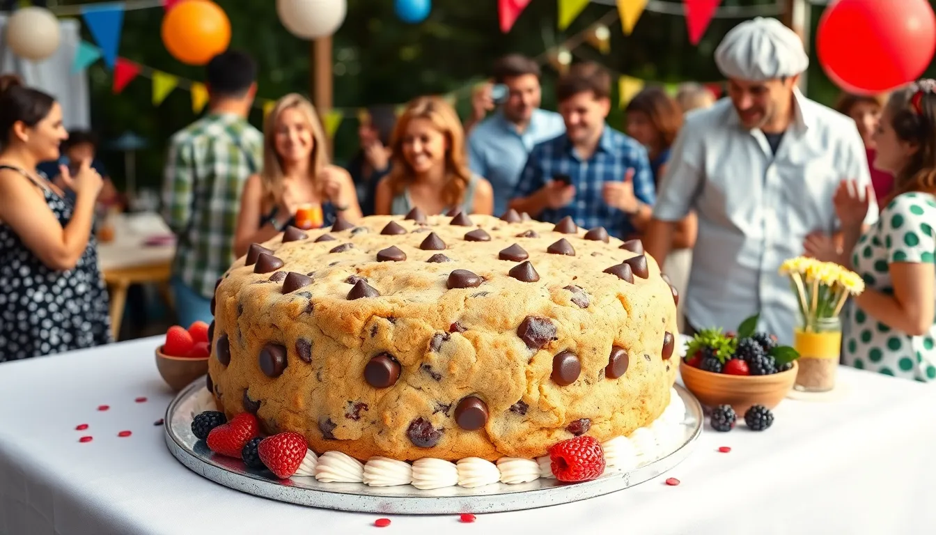 Giant Chocolate Chip Cookie Cake Recipe: Easy Show-Stopping Dessert for Any Party 12 Giant Chocolate Chip Cookie Cake Recipe: Easy Show-Stopping Dessert for Any Party 11