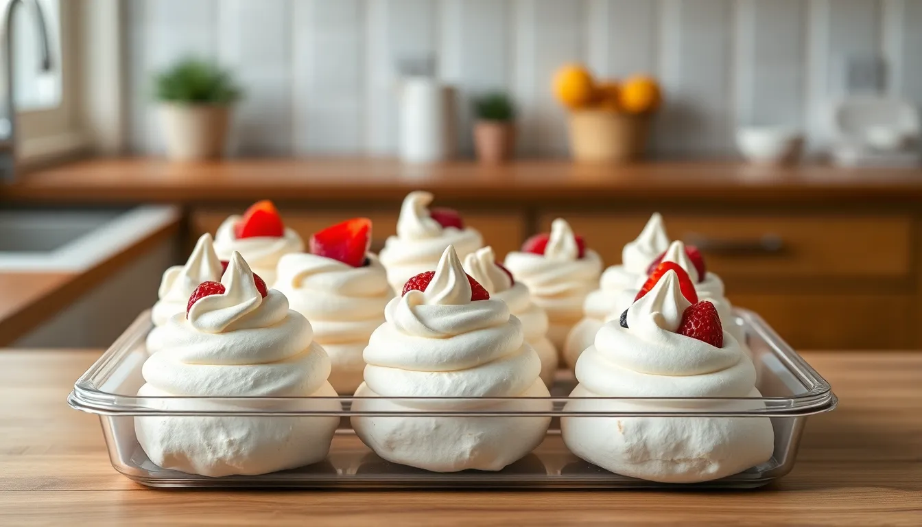 Perfect Mini Pavlovas Recipe: Easy Elegant Dessert with Crispy Meringue & Fresh Berries 12 Perfect Mini Pavlovas Recipe: Easy Elegant Dessert with Crispy Meringue & Fresh Berries 11