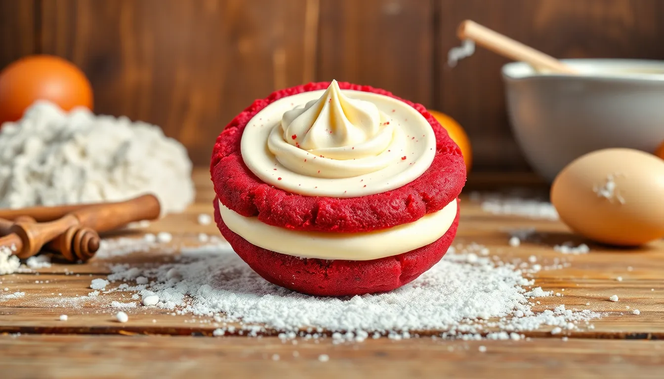 Red Velvet Oreos Recipe: Easy Homemade Cookies with Cream Cheese Filling 12 Red Velvet Oreos Recipe: Easy Homemade Cookies with Cream Cheese Filling 11