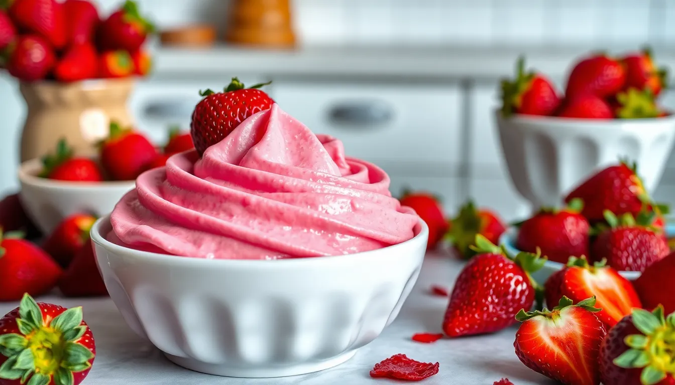 Perfect Strawberry Cream Cheese Frosting Recipe (Bakery-Quality Results!) 12 Perfect Strawberry Cream Cheese Frosting Recipe (Bakery-Quality Results!) 11