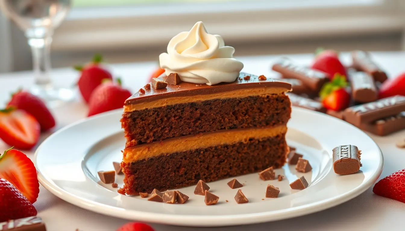 Easy Twix Cake Recipe: Chocolate Caramel Layer Cake with Shortbread Crunch 12 Easy Twix Cake Recipe: Chocolate Caramel Layer Cake with Shortbread Crunch 11
