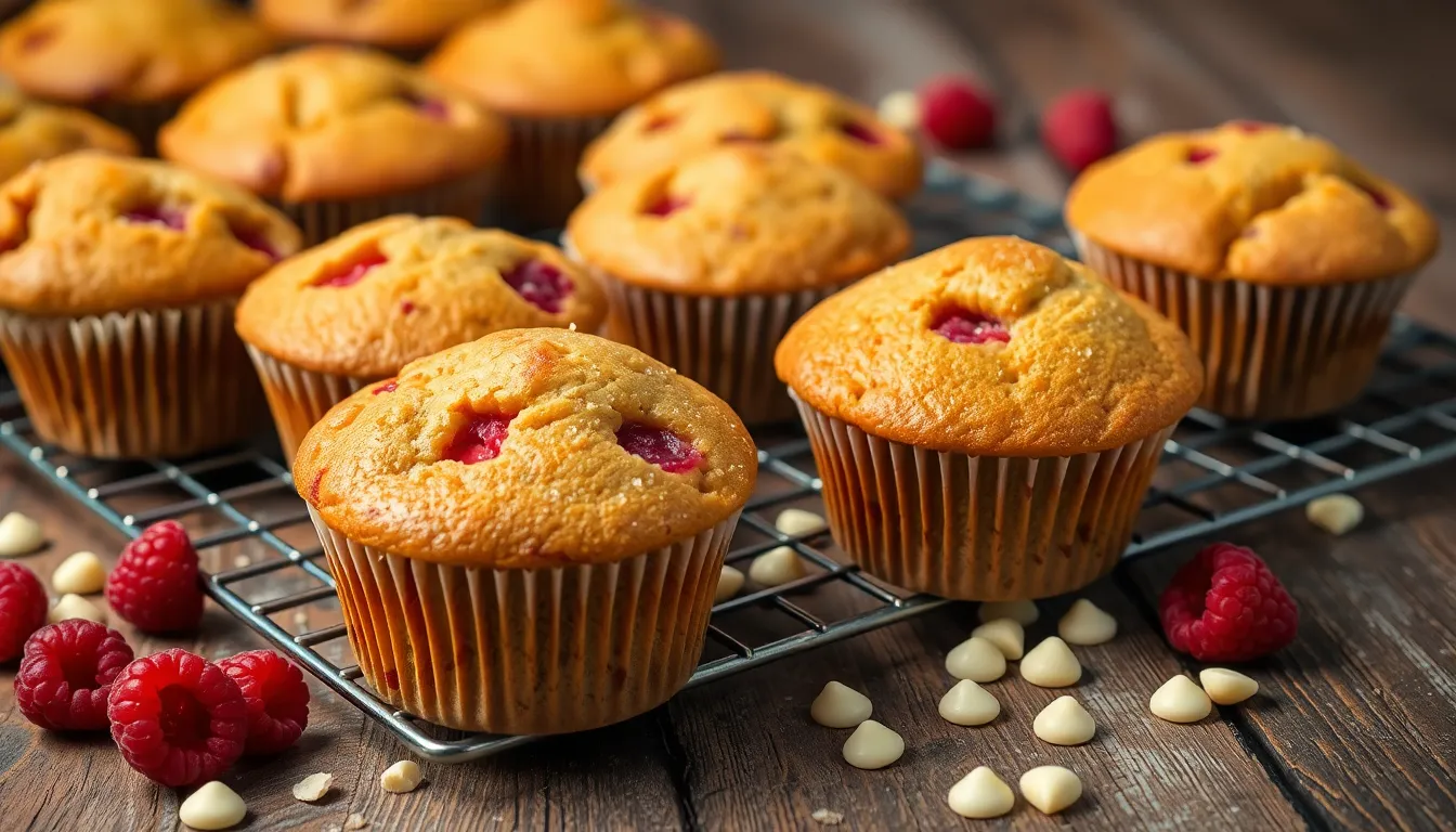 Perfect White Chocolate and Raspberry Muffins (Bakery-Style at Home!) 12 Perfect White Chocolate and Raspberry Muffins (Bakery-Style at Home!) 11