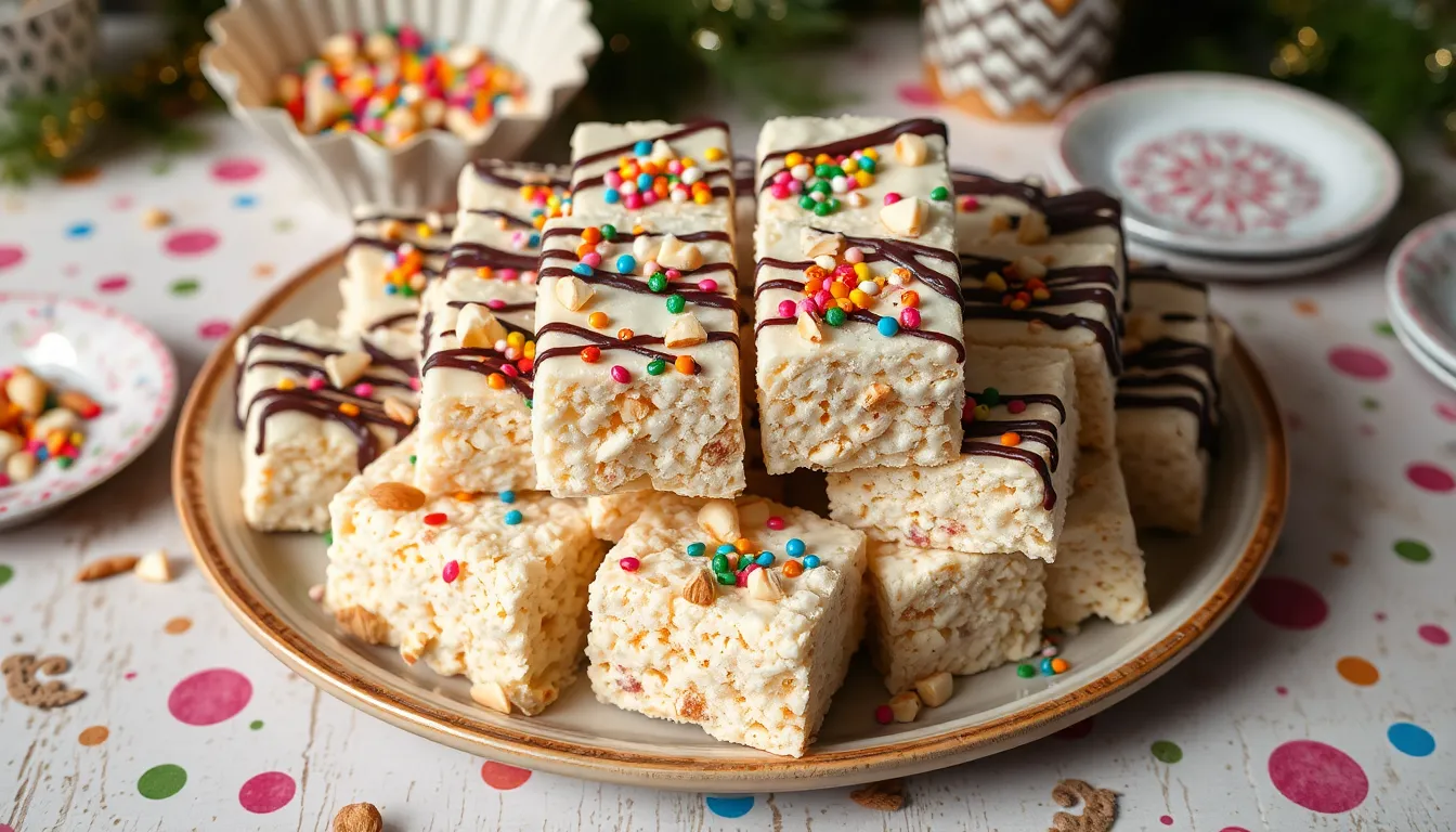 White Chocolate Rice Krispie Squares: Easy No-Bake Recipe for the Perfect Sweet Treat 12 White Chocolate Rice Krispie Squares: Easy No-Bake Recipe for the Perfect Sweet Treat 11