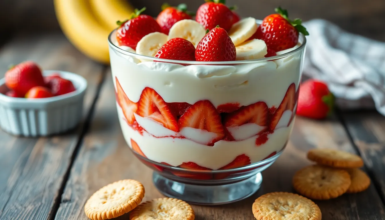 Easy Strawberry Banana Pudding Recipe - No-Bake Dessert in 30 Minutes 14 Easy Strawberry Banana Pudding Recipe - No-Bake Dessert in 30 Minutes 13
