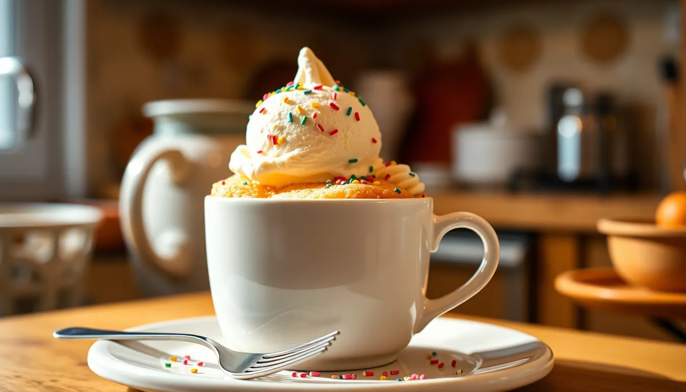 90-Second Vanilla Mug Cake Recipe: Perfect Single-Serving Dessert in Minutes 13