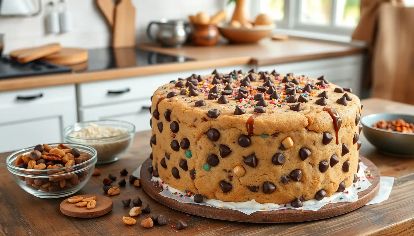 Giant Chocolate Chip Cookie Cake Recipe: Easy Show-Stopping Dessert for Any Party 16 Giant Chocolate Chip Cookie Cake Recipe: Easy Show-Stopping Dessert for Any Party 15
