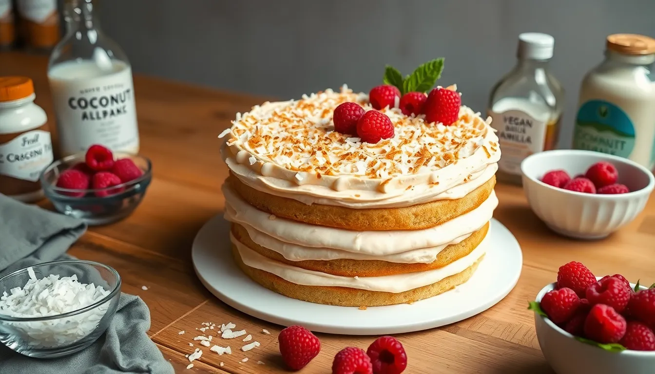 Perfect Vegan Vanilla Cake Recipe: Moist, Fluffy & Dairy-Free 16 Perfect Vegan Vanilla Cake Recipe: Moist, Fluffy & Dairy-Free 15