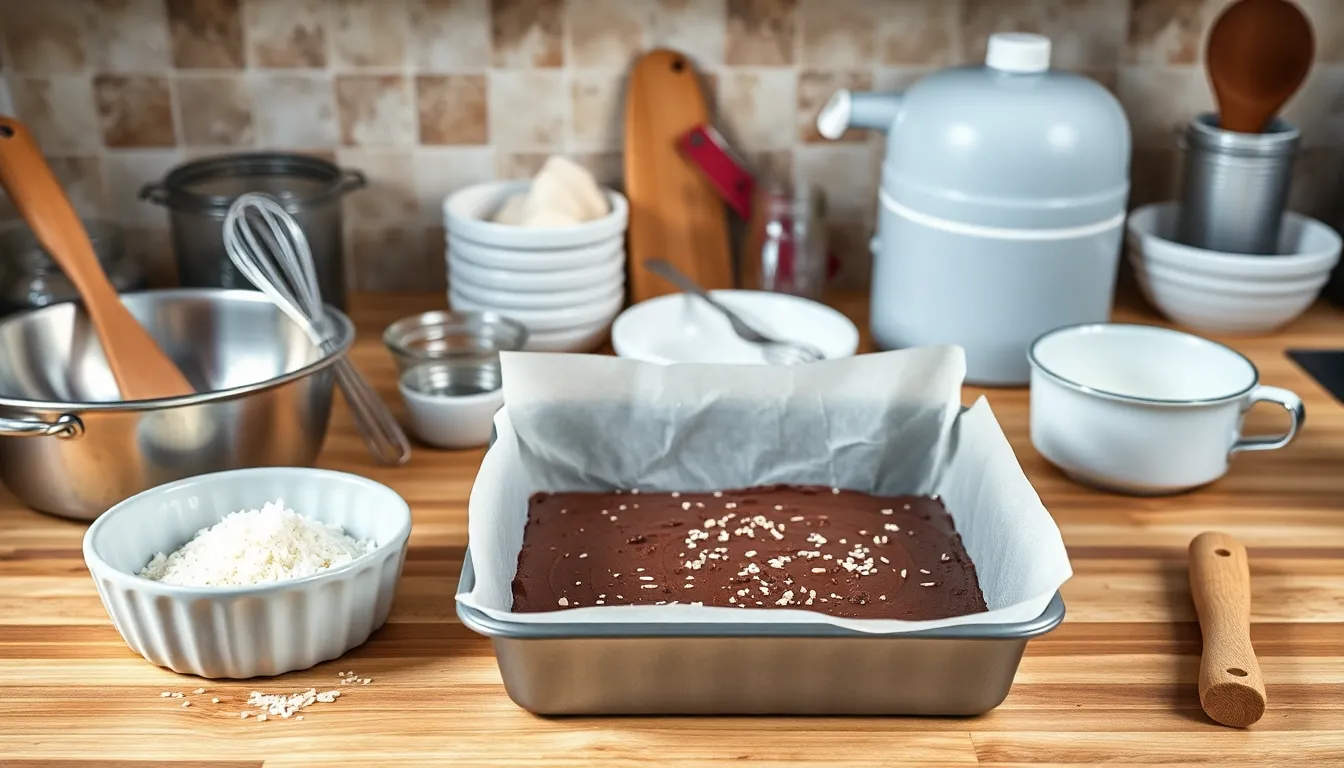 Easy No-Bake Chocolate Coconut Slice Recipe (Ready in 20 Minutes!) 2 Easy No-Bake Chocolate Coconut Slice Recipe (Ready in 20 Minutes!) 1