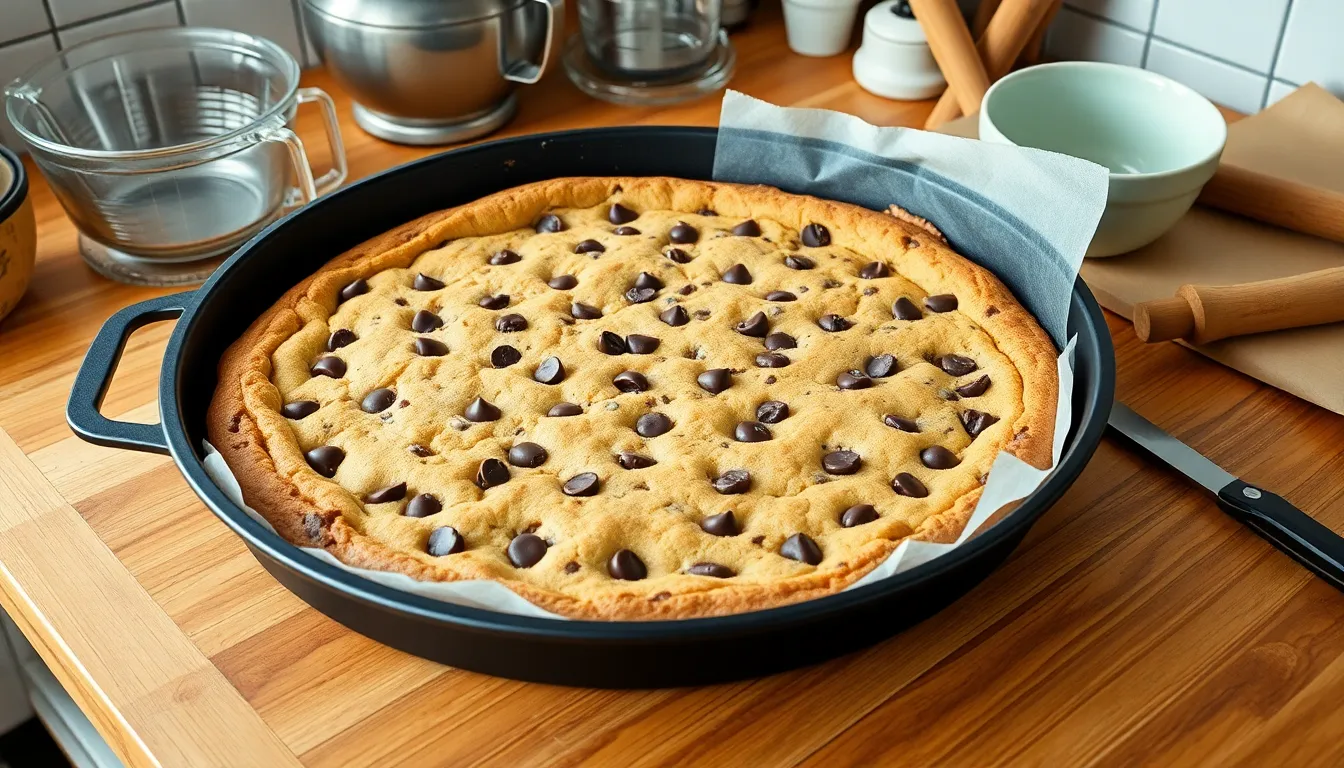 Giant Chocolate Chip Cookie Cake Recipe: Easy Show-Stopping Dessert for Any Party 2 Giant Chocolate Chip Cookie Cake Recipe: Easy Show-Stopping Dessert for Any Party 1