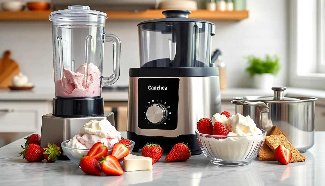 Homemade Strawberry Cheesecake Ice Cream Recipe (No-Bake Summer Treat!) 2 Homemade Strawberry Cheesecake Ice Cream Recipe (No-Bake Summer Treat!) 1