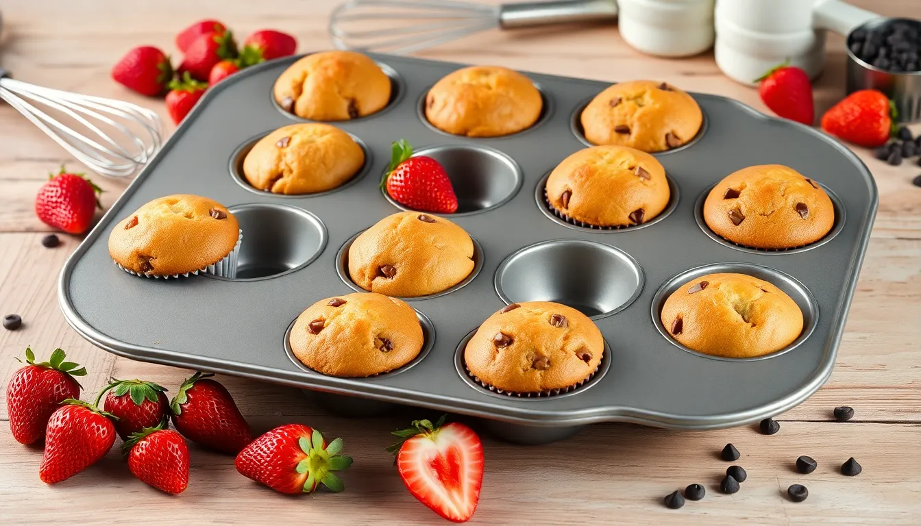 Easy Strawberry Chocolate Chip Muffins Recipe (Bakery-Style in 30 Minutes!) 2 Easy Strawberry Chocolate Chip Muffins Recipe (Bakery-Style in 30 Minutes!) 1