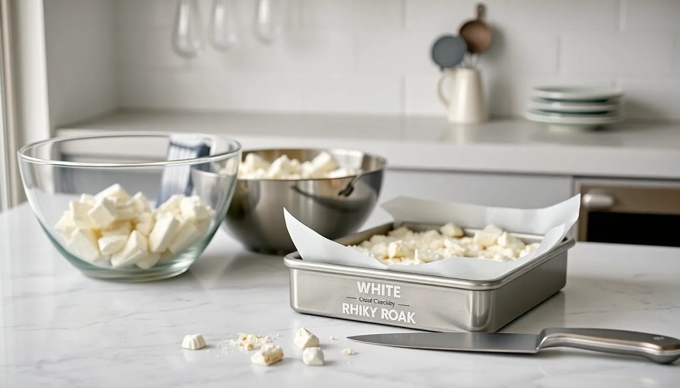 Easy White Chocolate Rocky Road Recipe - No-Bake Dessert Ready in 30 Minutes 2 Easy White Chocolate Rocky Road Recipe - No-Bake Dessert Ready in 30 Minutes 1