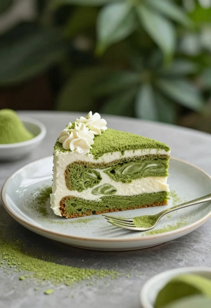 10 Aesthetic Baking Recipes for Beautiful Trendy Treat Creations 2. Matcha Marble Cake
