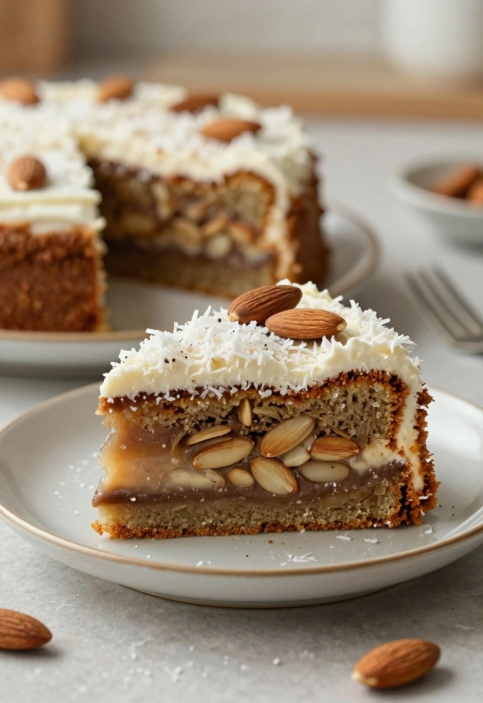 10 Almond Dessert Recipes for Nutty Soft Delicate Flavor 12 10 Almond Dessert Recipes for Nutty Soft Delicate Flavor 2. Almond Joy Cake