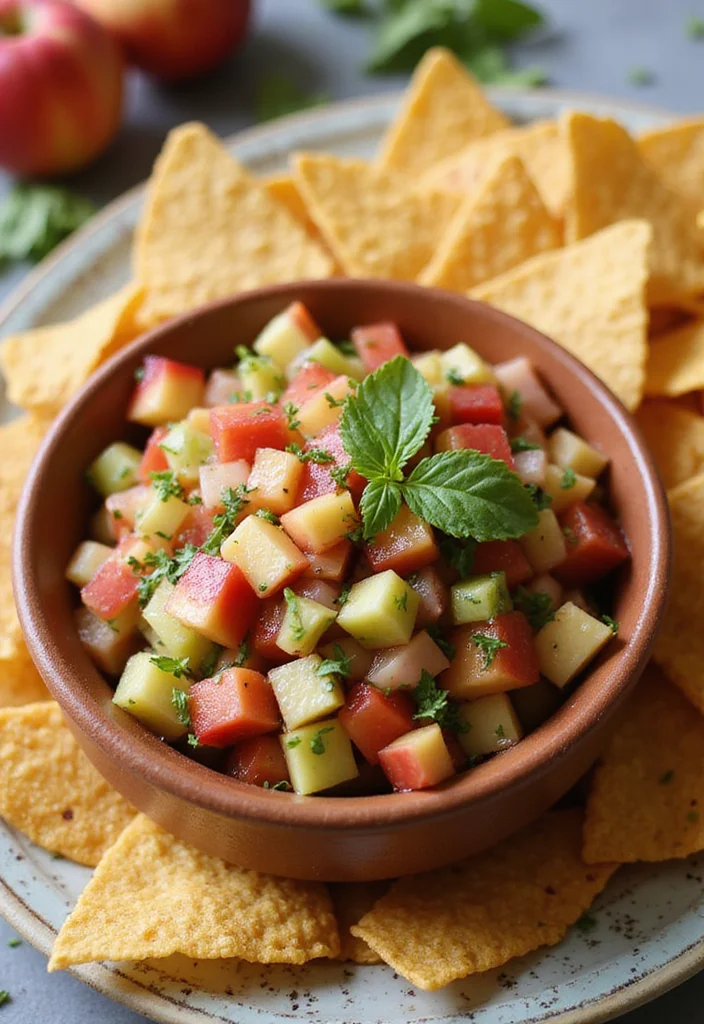 10 Apple Food Recipes for Savory Sweet Creative Dishes 56 10 Apple Food Recipes for Savory Sweet Creative Dishes 6. Apple Salsa with Cinnamon Chips