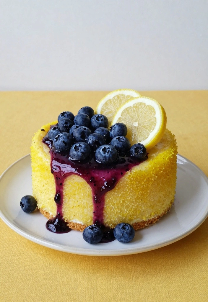 10 Birthday Cake Recipes for Fun Colorful Celebration Treats - 4. Lemon Zest Cake with Blueberry Drizzle