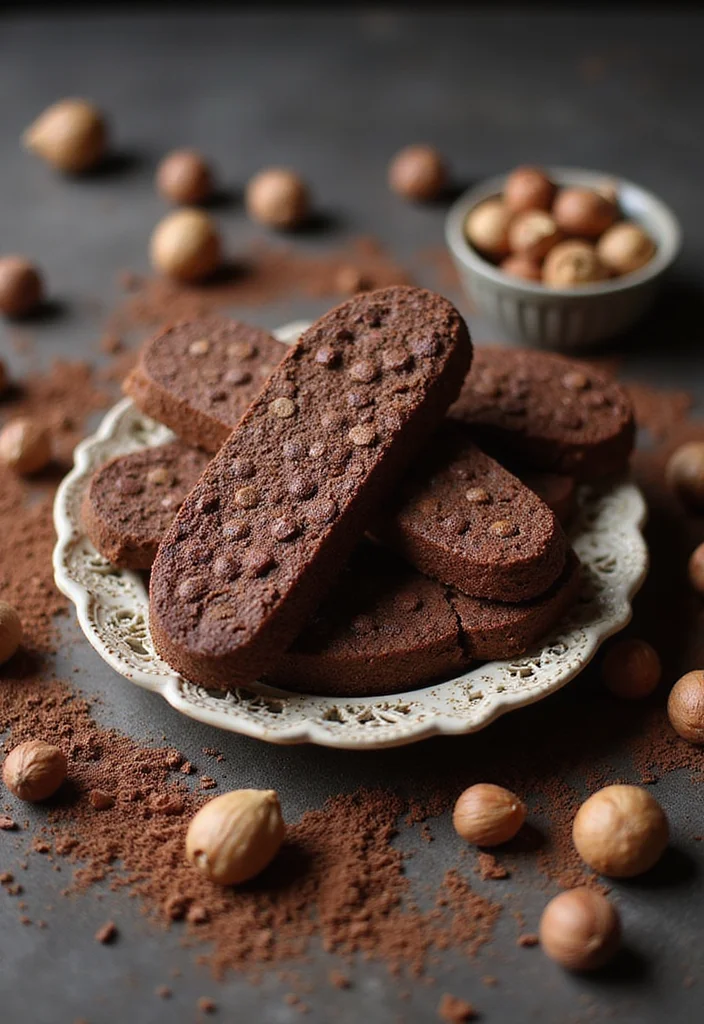 10 Biscuits Dessert Recipes for Sweet Crispy Comfort Treats 7. Chocolate Hazelnut Biscotti