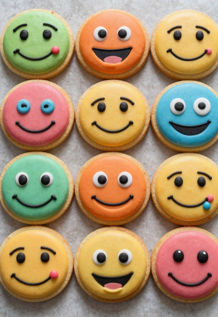 10 Creative Cookie Recipes for Fun Colorful Baking 5. Emoji Cookies