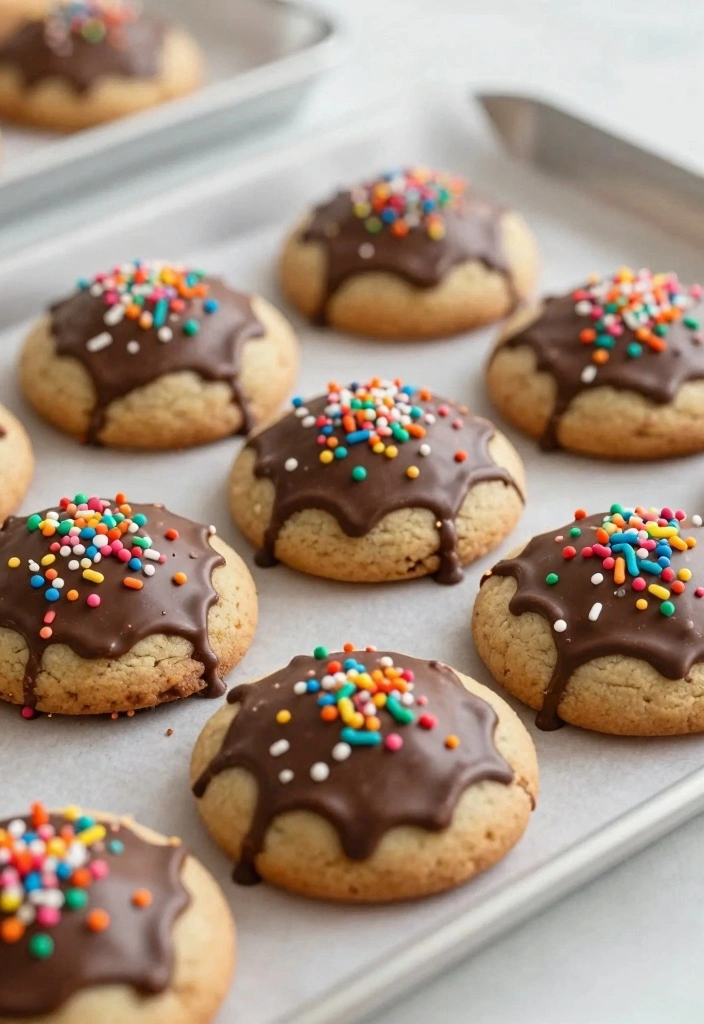 10 Creative Cookie Recipes for Fun Colorful Baking 8. Chocolate Dipped Colorful Cookies