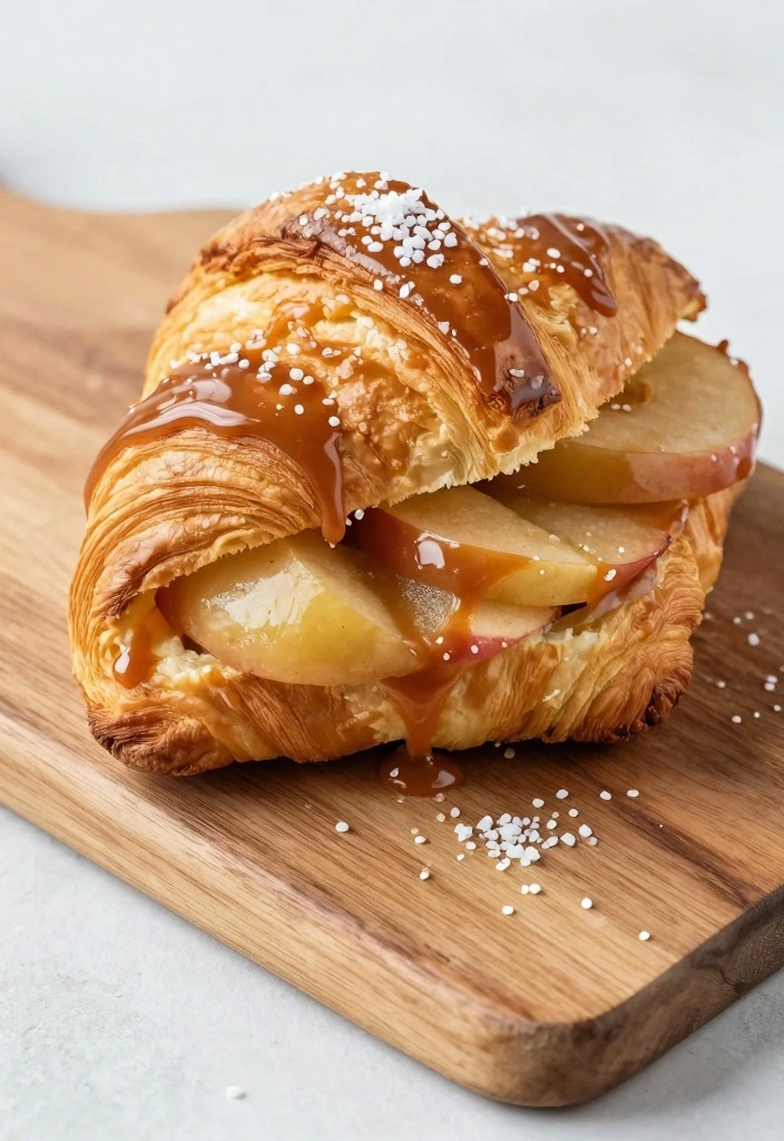 10 Croissant Dessert Recipes for Flaky Buttery Creative Treats - 3. Salted Caramel Apple Croissant