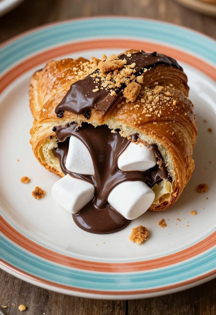 10 Croissant Dessert Recipes for Flaky Buttery Creative Treats - 7. S'mores Croissant Dessert