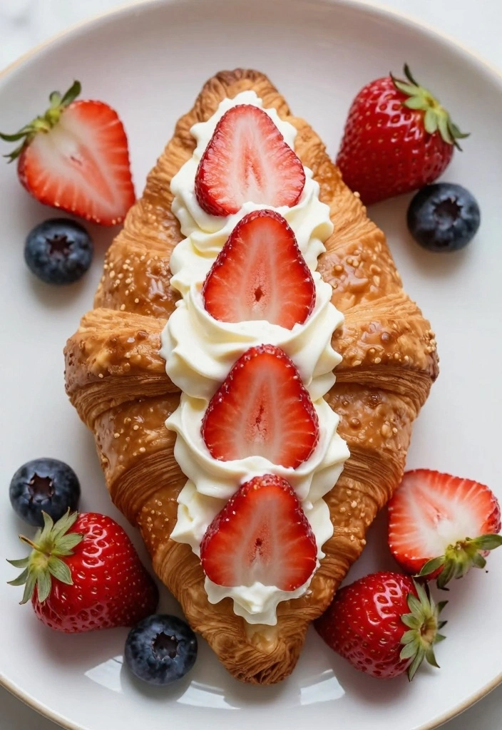 10 Croissant Dessert Recipes for Flaky Buttery Creative Treats - 8. Strawberry Shortcake Croissant