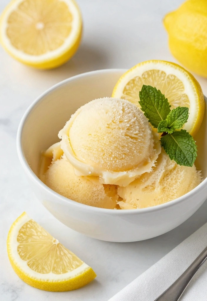10 Dessert Recipes Without Flour for Light Simple Gluten Free Treats - 10. Simple Lemon Sorbet