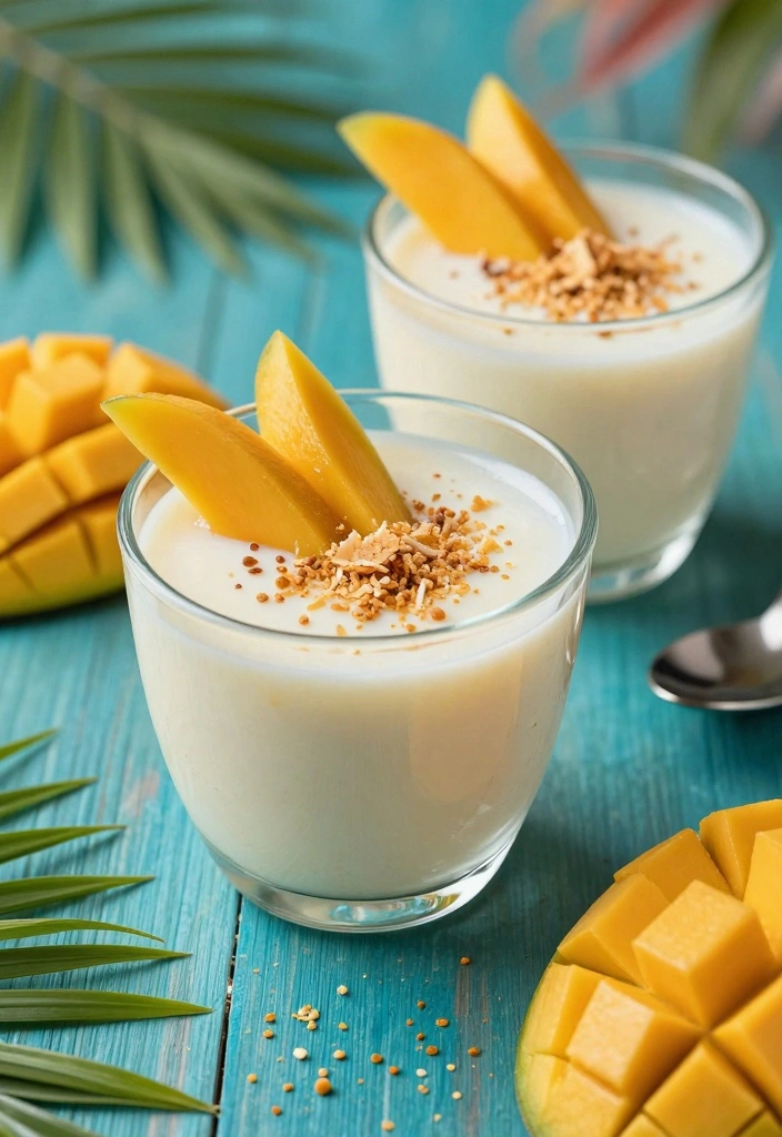 10 Dessert Recipes Without Flour for Light Simple Gluten Free Treats - 6. Chilled Mango Coconut Pudding
