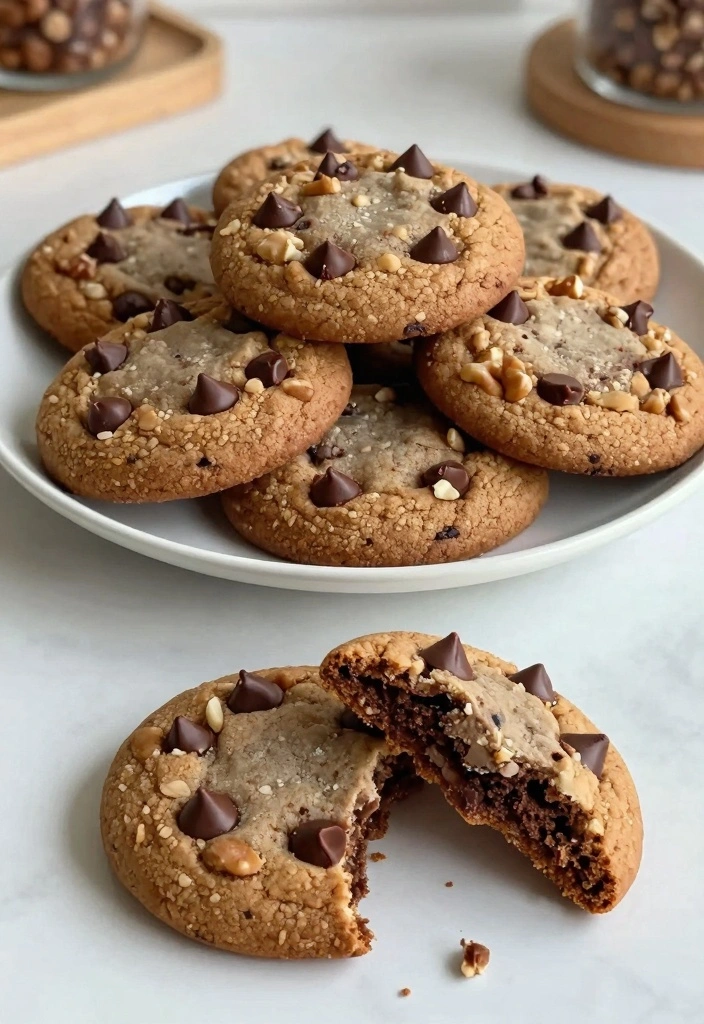 10 Dessert Recipes Without Flour for Light Simple Gluten Free Treats - 7. Nutty Chocolate Chip Cookies