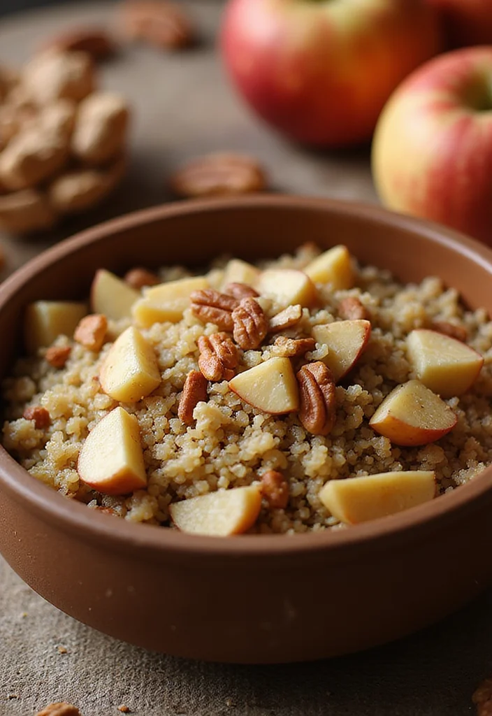 10 Fall Apple Recipes for Warm Spiced Cozy Seasonal Flavor 8. Warm Apple and Cinnamon Quinoa Bowl