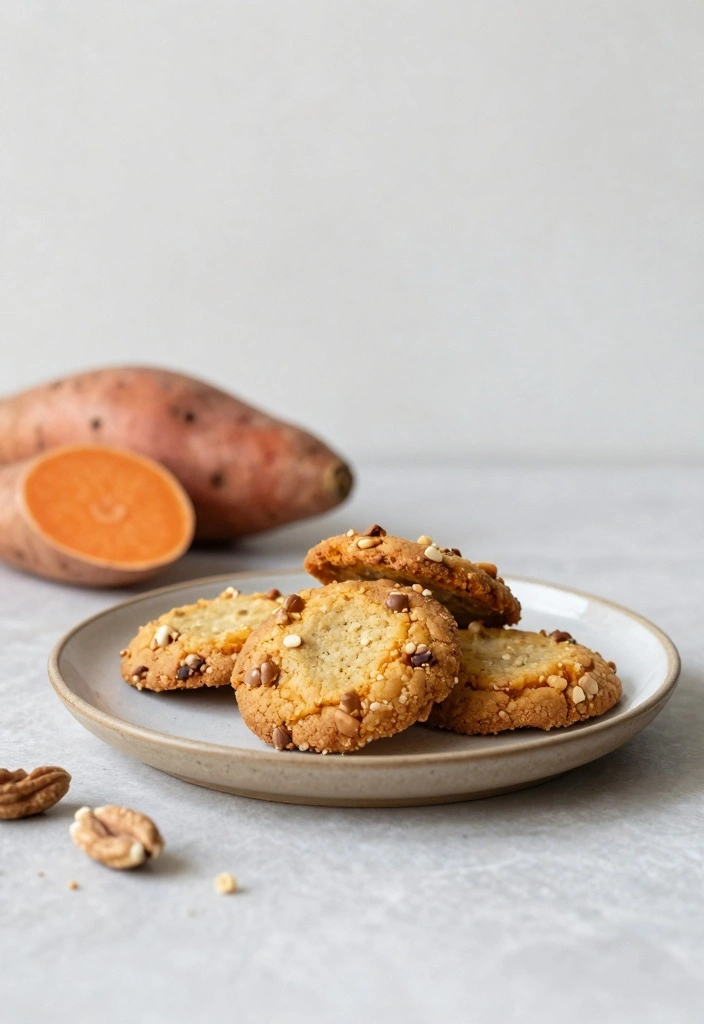 10 Fall Cookie Recipes for Warm Spiced Seasonal Flavor - 7. Nutty Sweet Potato Cookies