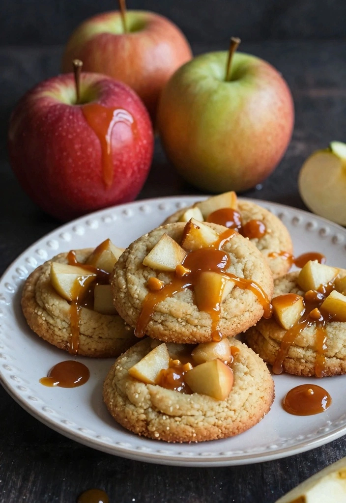 10 Fall Cookie Recipes for Warm Spiced Seasonal Flavor - 8. Caramel Apple Cookies