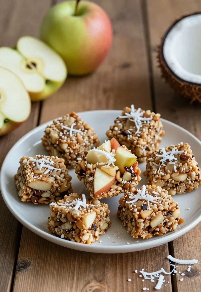 10 Low Calorie Apple Recipes for Light Guilt Free Enjoyment 10. Apple Coconut Energy Bites