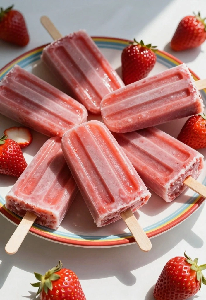 10 Milk Dessert Recipes for Creamy Light Sweet Flavor 8. Strawberry Almond Milk Popsicles