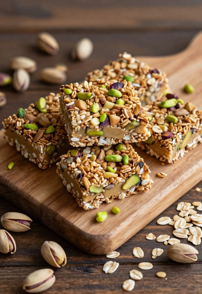 10 Nut Butter Baking Recipes for Rich Nutty Sweet Treats 6. Pistachio Butter Granola Bars