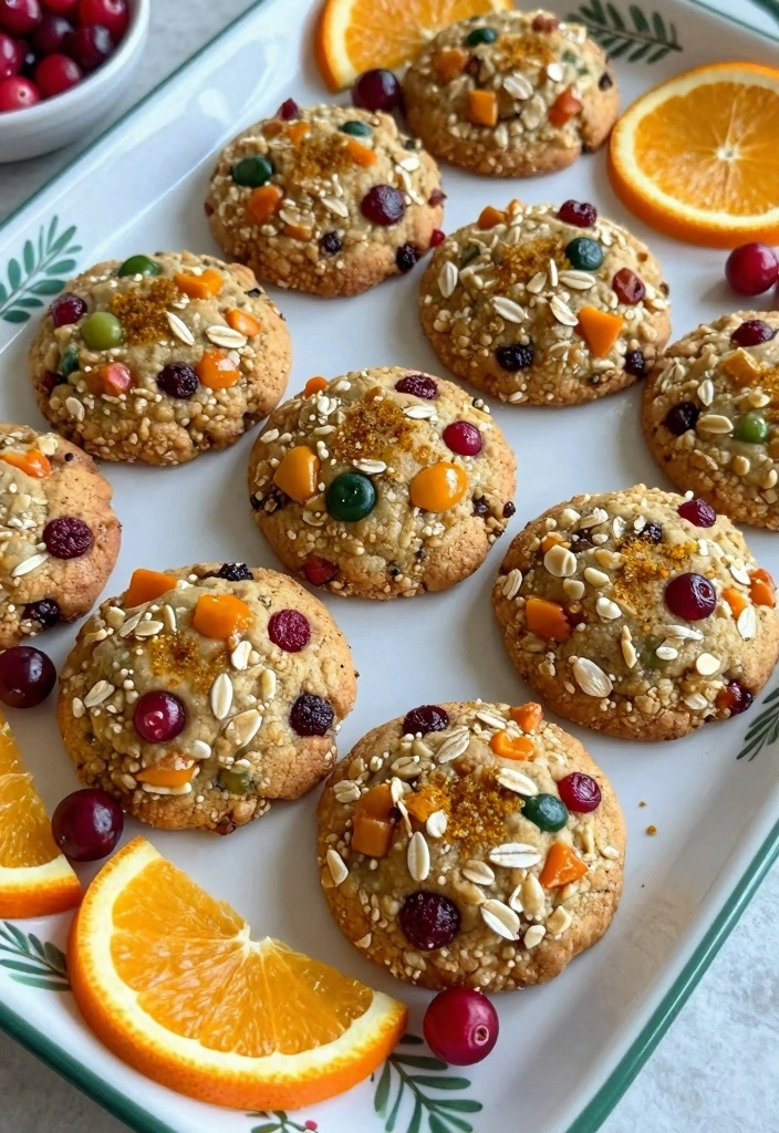 12 Christmas Cookie Recipes for Festive Fun Holiday Baking 4. Cranberry Orange Oatmeal Cookies